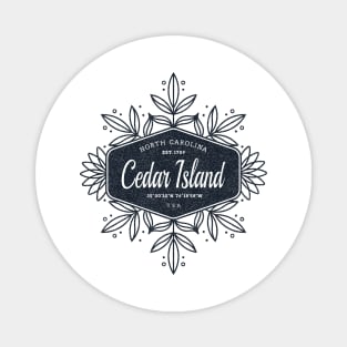 Cedar Island, NC Summertime Floral Badge Magnet